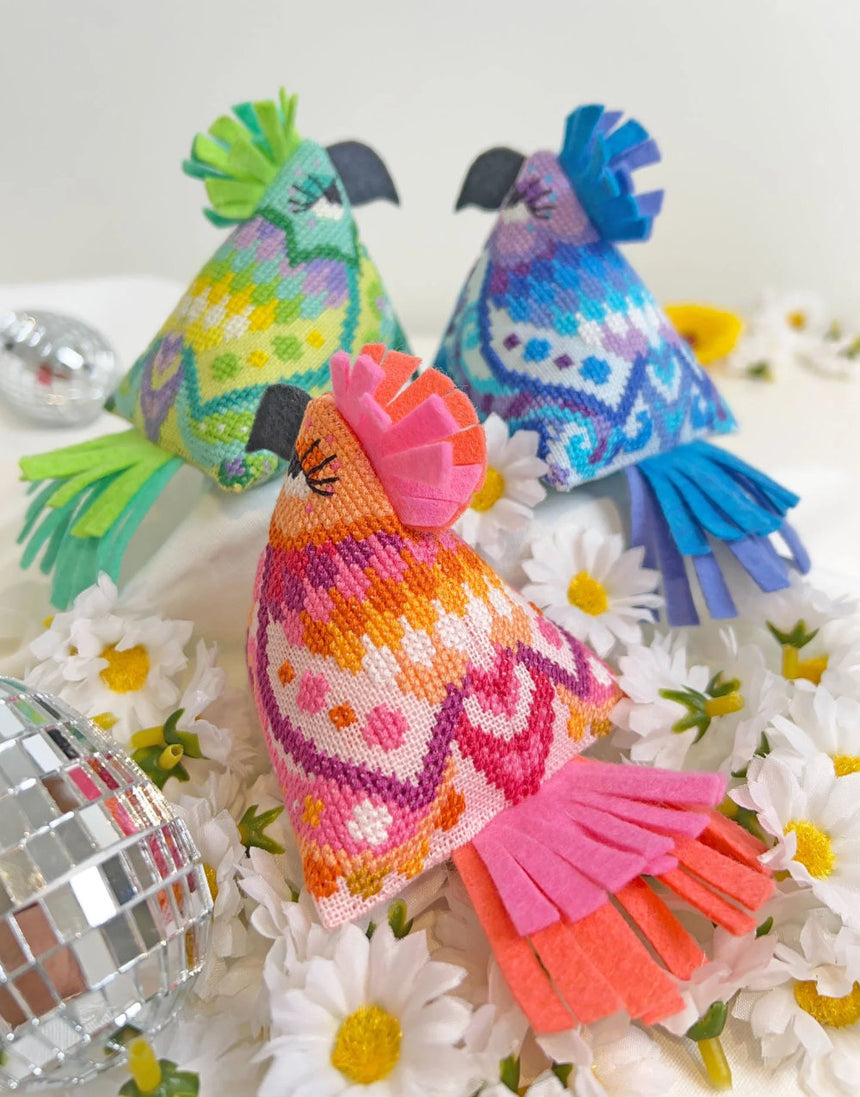 Groovy Chicks Cross Stitch Sampler Pattern, Satsuma Street