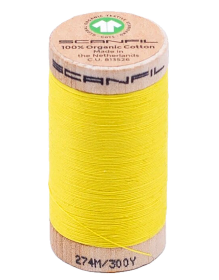 scanfil organic thread in yellow