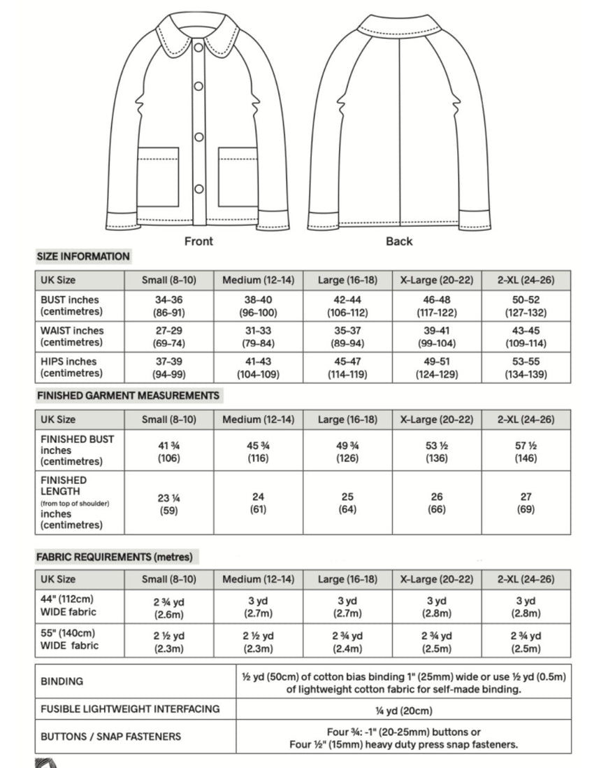 Josie Jacket Sewing Pattern, Sewgirl