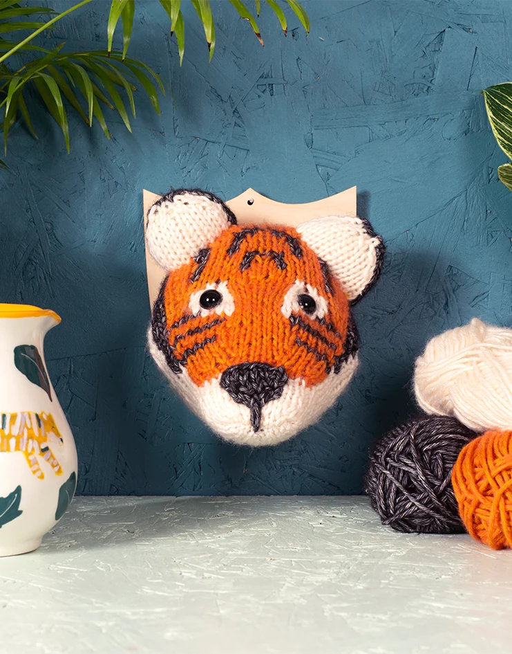 Tiger Head Knitting Kit, Sincerely Louise