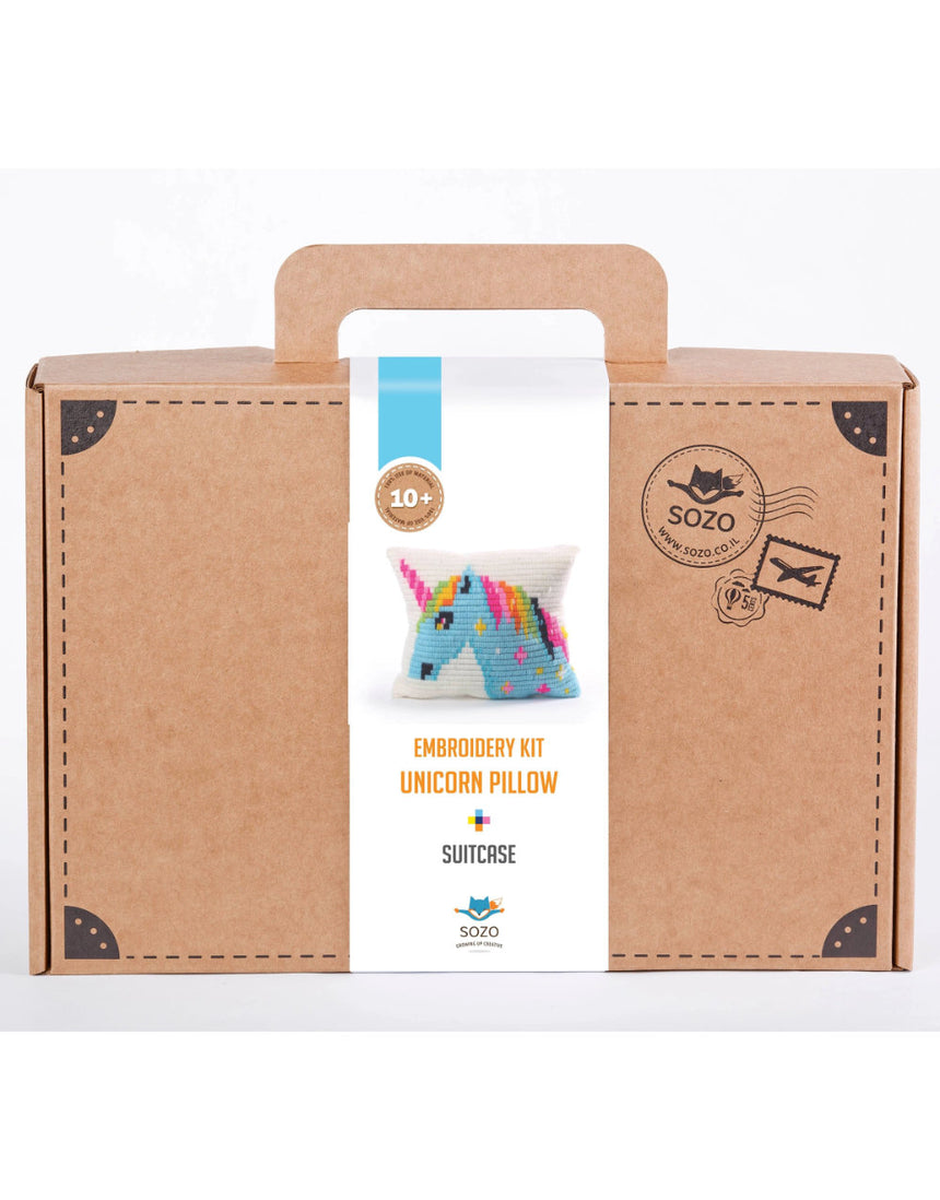 Unicorn Pillow Needlepoint Kit, Sozo DIY