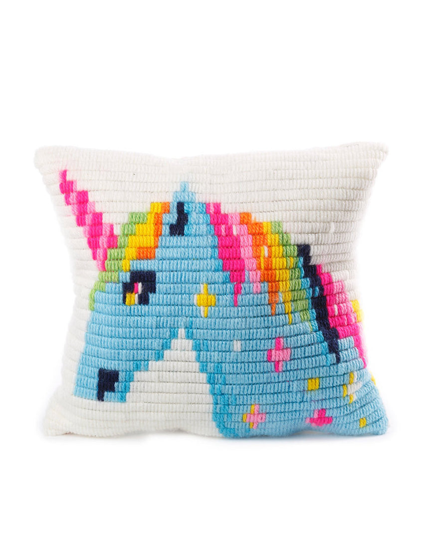 Unicorn Pillow Needlepoint Kit, Sozo DIY