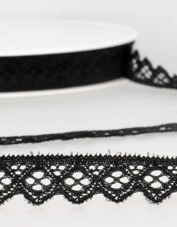 15mm Elastic Lace, White or Black