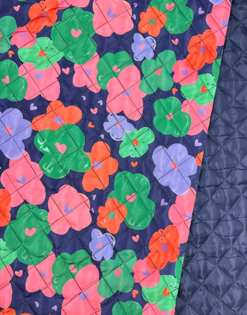 Playground Petals Quilted Stepped Coating Fabric