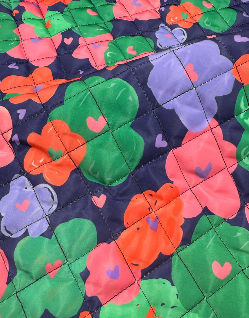 Playground Petals Quilted Stepped Coating Fabric
