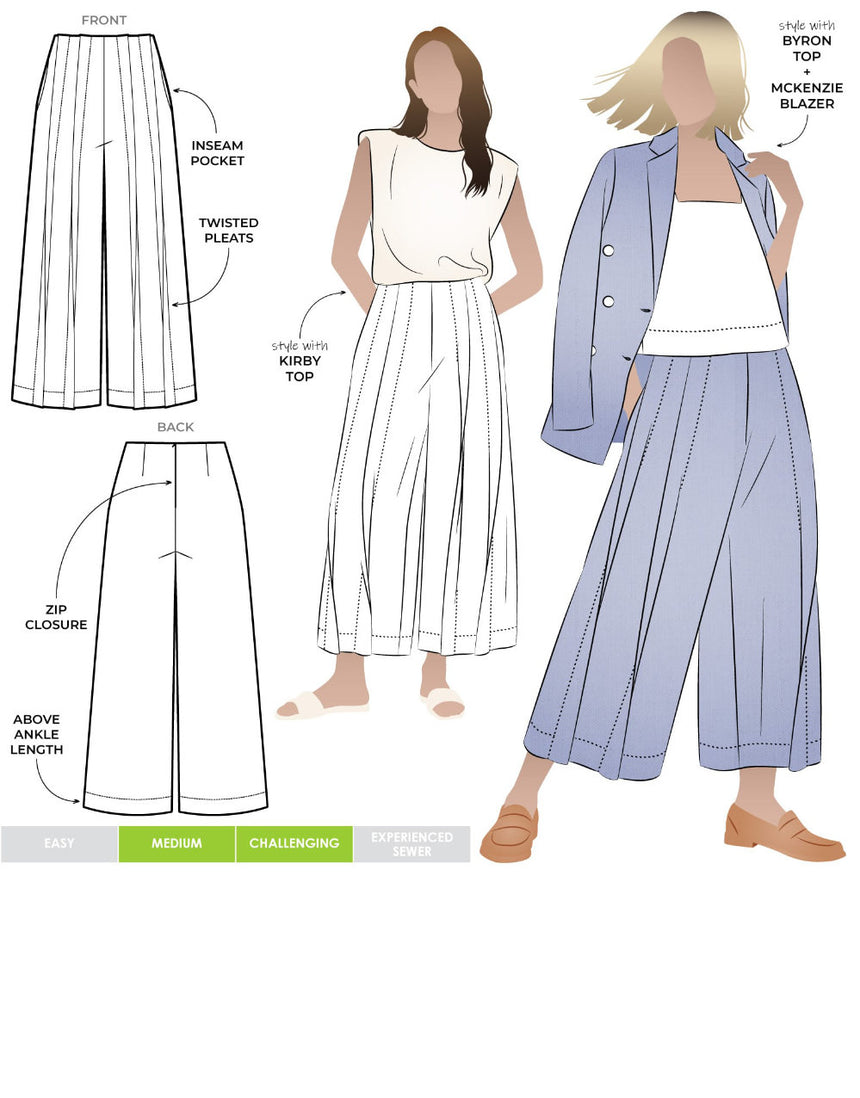 Atlas Woven Pant Sewing Pattern, Style Arc