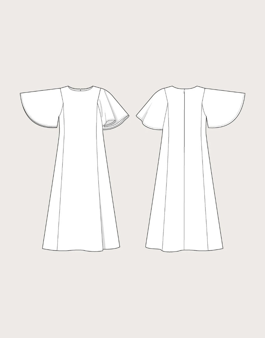 Flutter Sleeve Dress Sewing Pattern, The Assembly Line