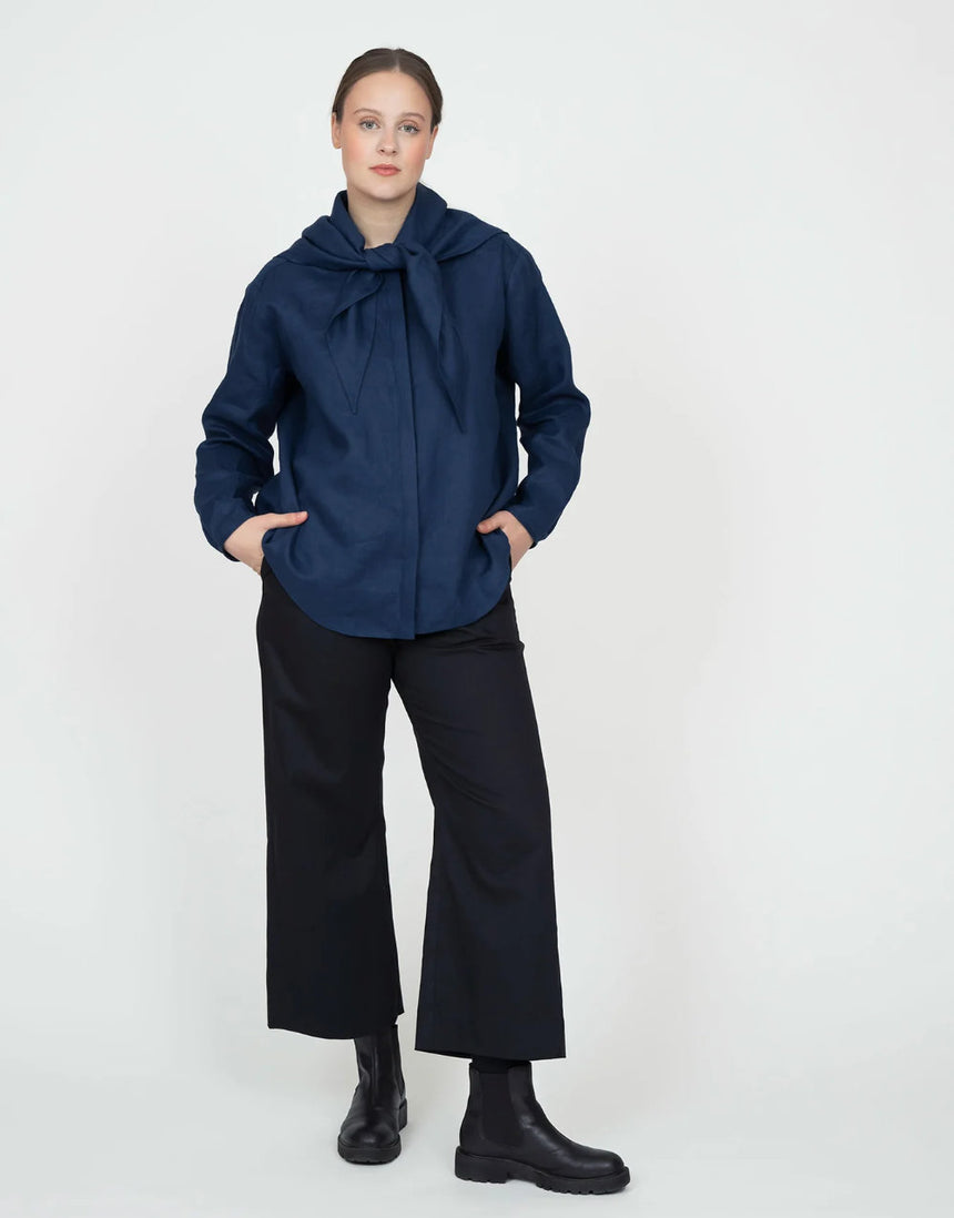 Scarf Collar Shirt Sewing Pattern, The Assembly Line