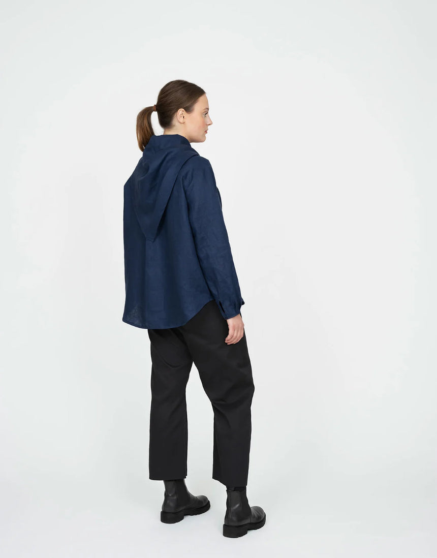 Scarf Collar Shirt Sewing Pattern, The Assembly Line