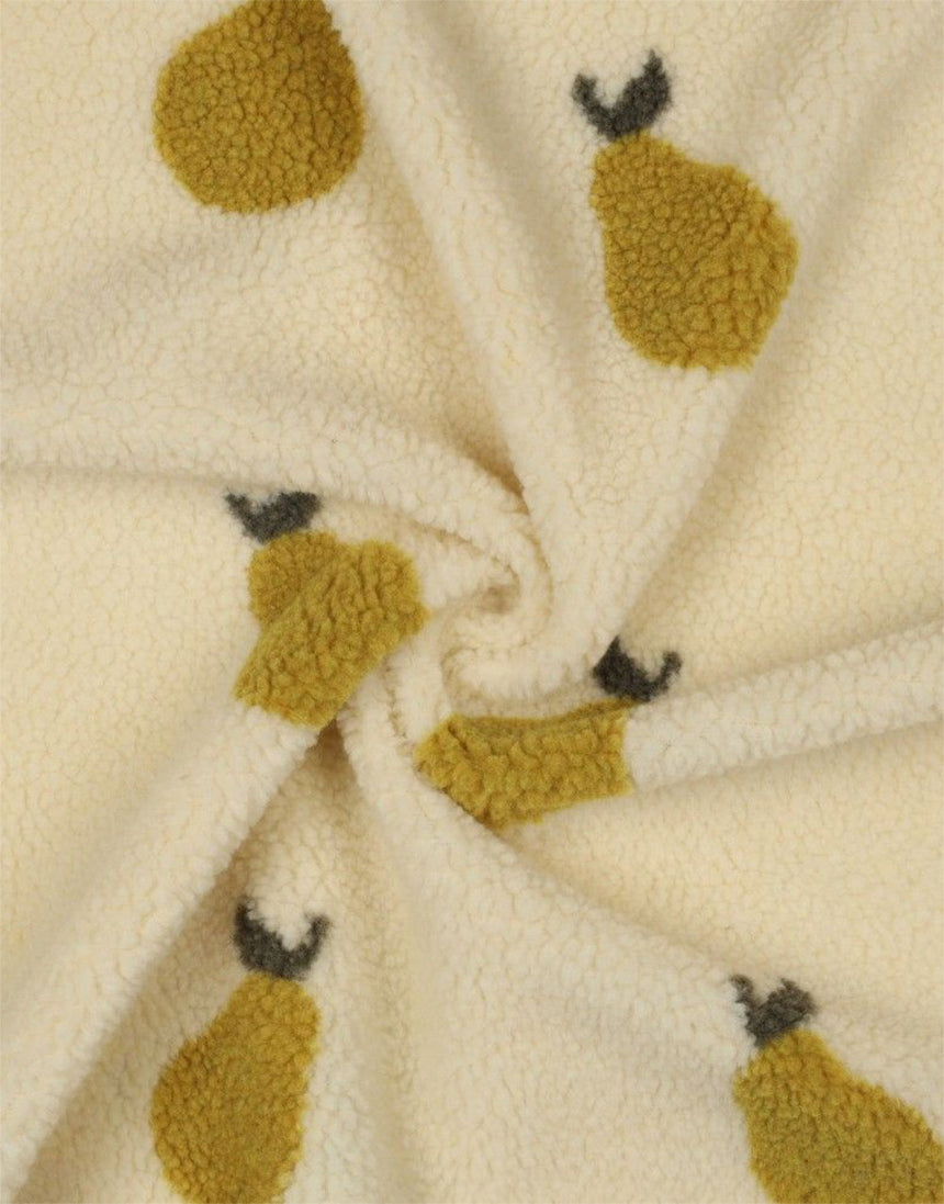 Olive Pear Teddy Fleece Fabric