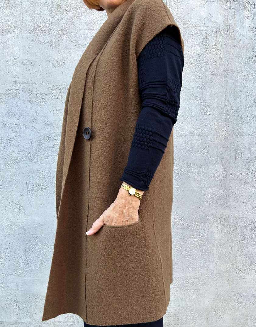 Boiled Wool Torino Vest Complete Dressmaking Kit, Tessuti