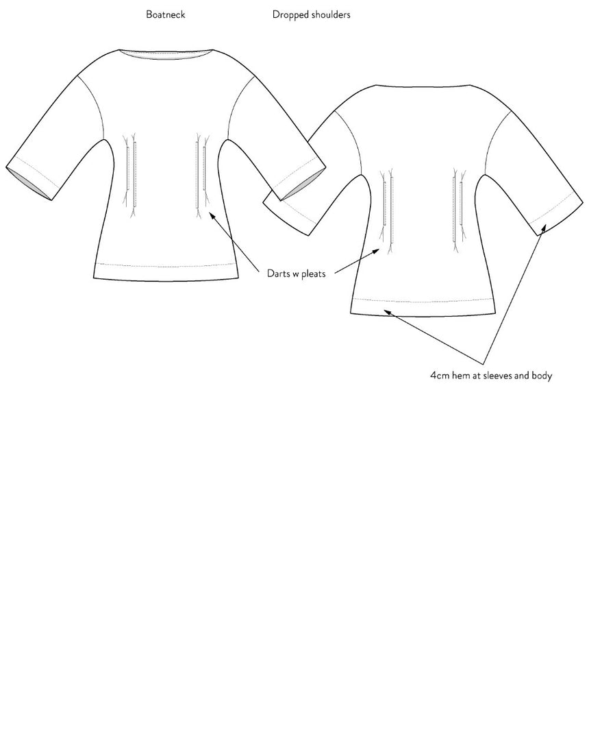 Fitted Waist T-Shirt Sewing Pattern, The Assembly Line