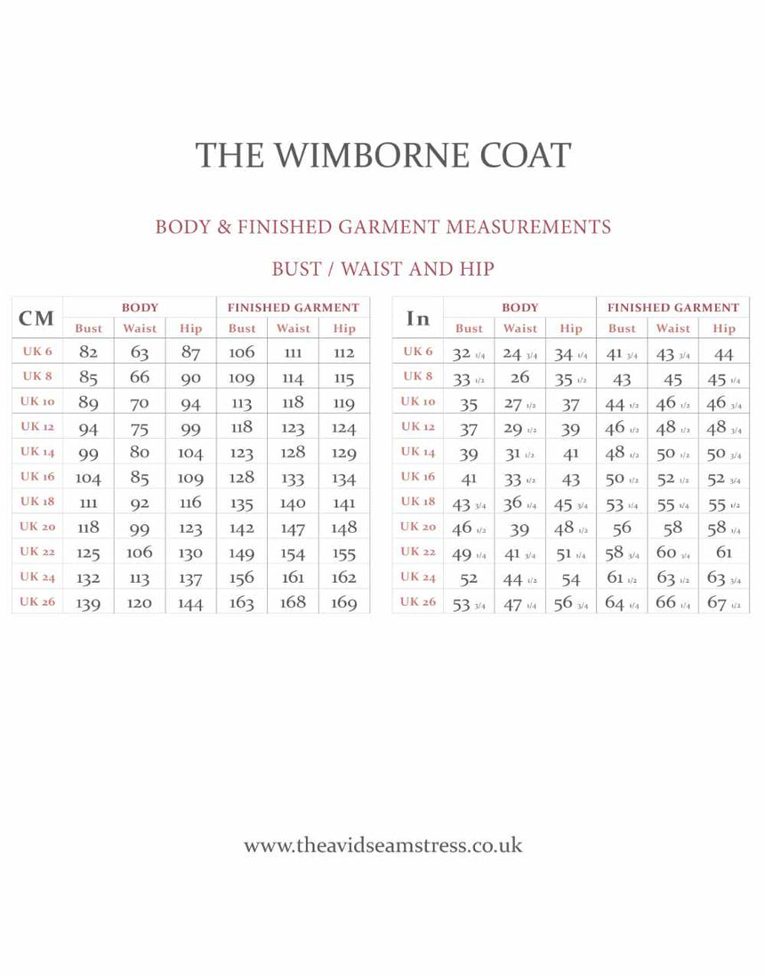 The Avid Seamstress Coats & Jackets The Wimborne Coat Sewing Pattern, The Avid Seamstress 15712