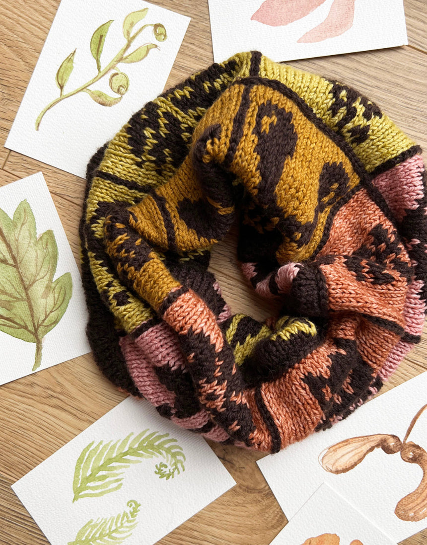 The Herbarium Cowl Knitting Pattern, Needle & Feather