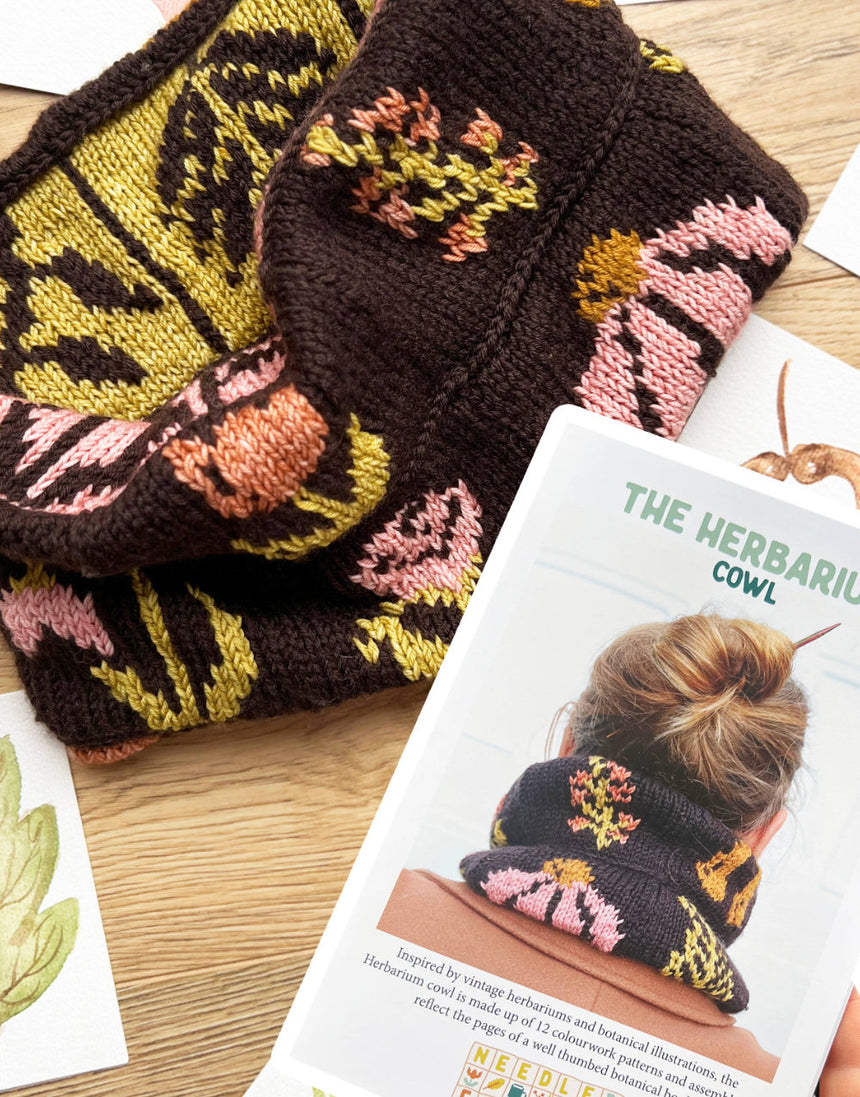 The Herbarium Cowl Knitting Pattern, Needle & Feather