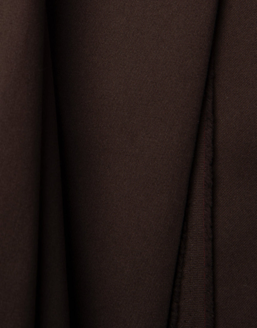 Oat Chocolate Light Cotton Gabardine Twill Fabric, Atelier Brunette