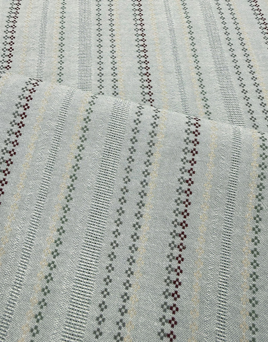 Tochio Yarn-Dyed Cotton Fabric, Mist Blossom Stripe