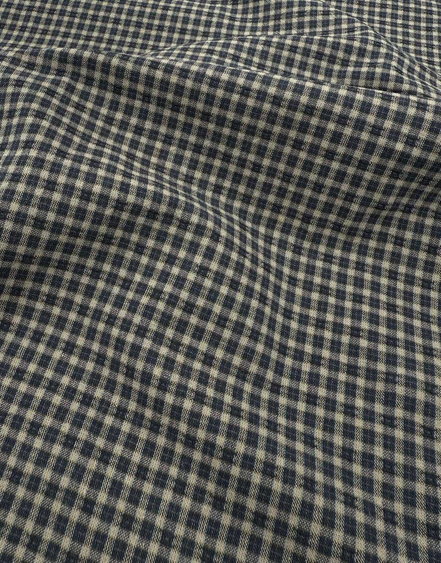 Remnant 70cm - Tochio Yarn-Dyed Cotton Fabric, Forest Gingham