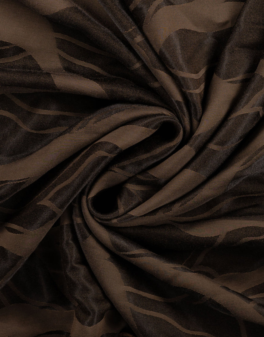 Cocoa Drift Jacquard Viscose Jacquard Fabric