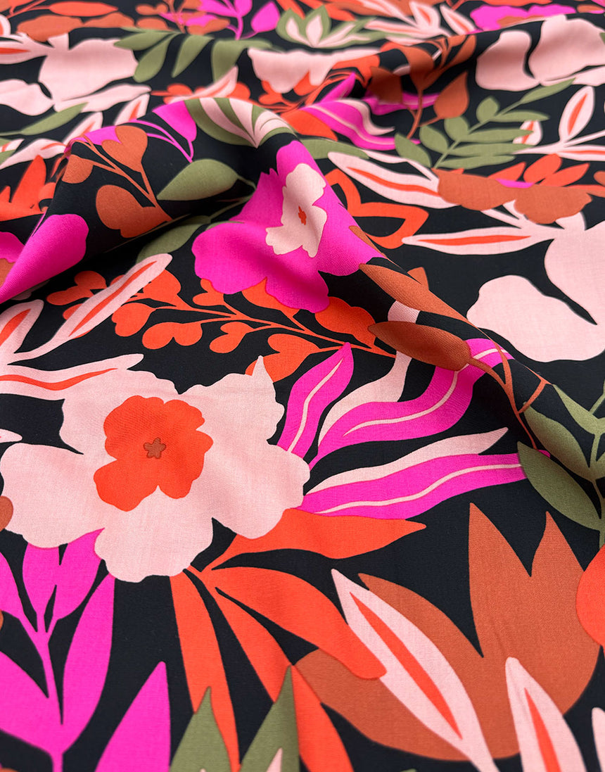 Paprika Pop EcoVero Lenzing Viscose Fabric