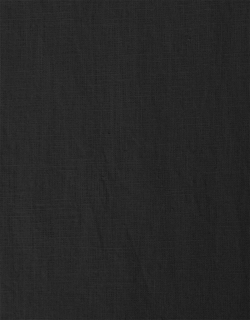 Remnant 45cm - Black Washed Pure Linen Fabric