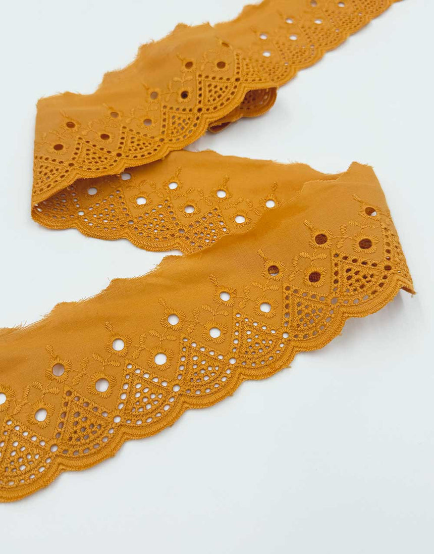 Waves Broderie Anglaise Lace Trim, 55mm