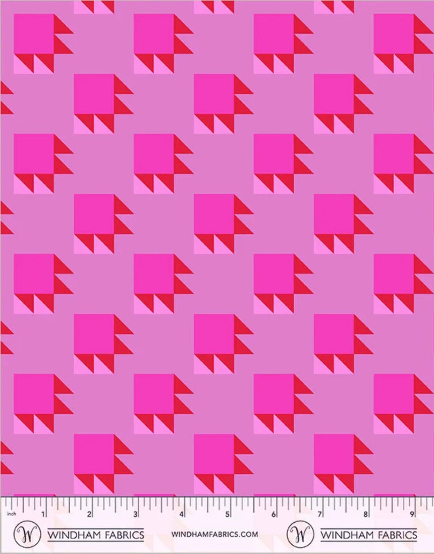 Bear Paw Cool Pink Quilting Cotton Fabric, Annabel's Blenders by Annabel Wrigley, Windham Fabrics