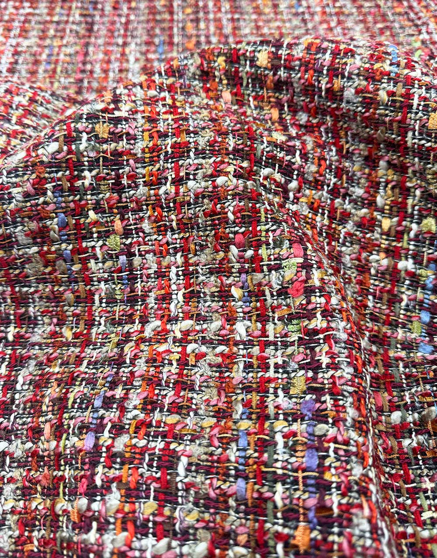 Russet Tweed Woven Coating Fabric, Light & Lush