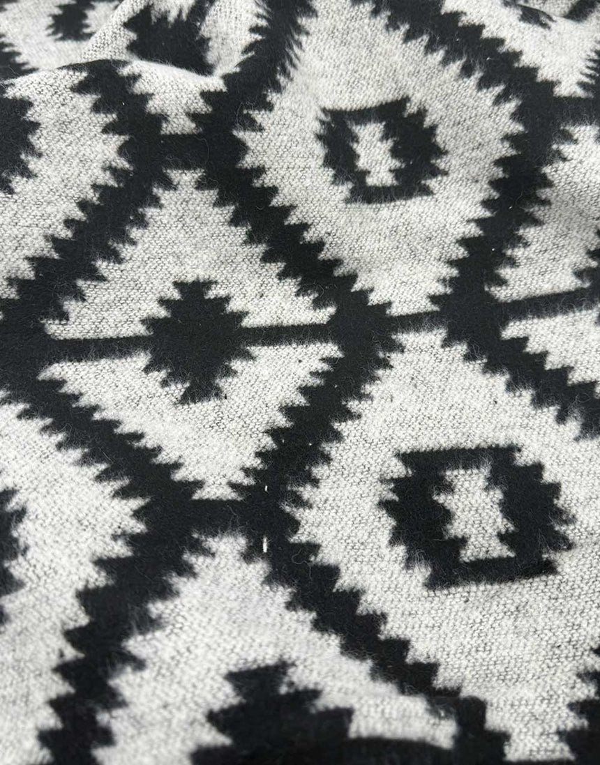 Monochrome Aztec Woven Coating Fabric