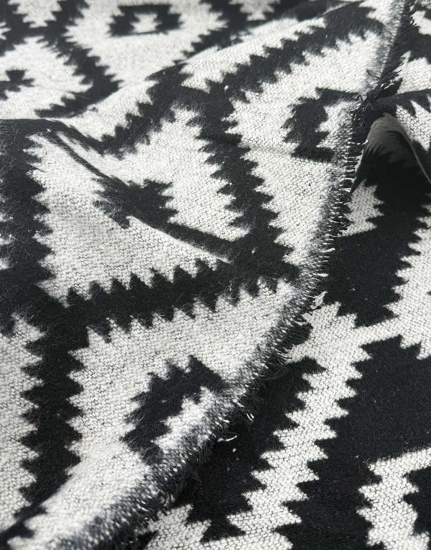 Monochrome Aztec Woven Coating Fabric