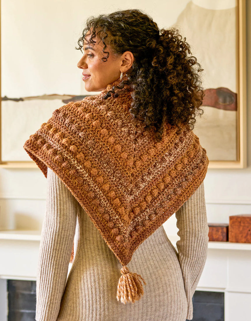 Cielo Bobble Shawl Single Printed Crochet Pattern, West Yorkshire Spinners