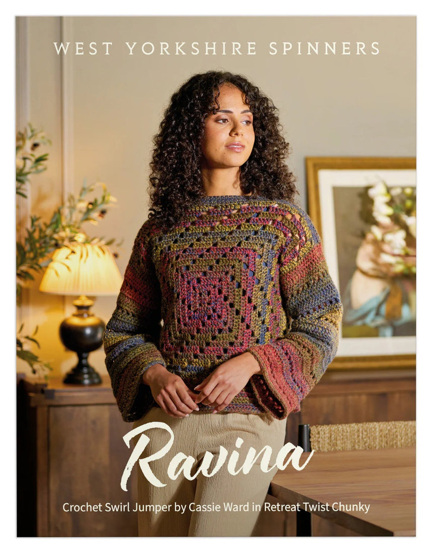 Ravina Swirl Jumper Single Printed Crochet Pattern, West Yorkshire Spinners