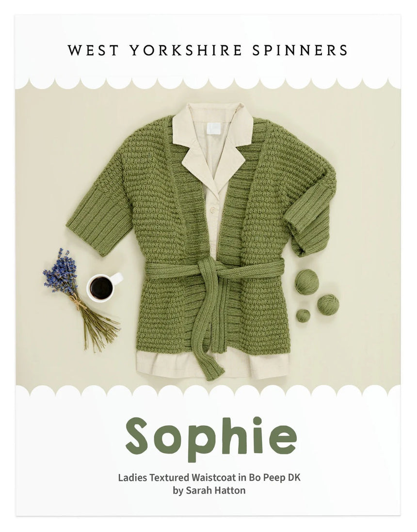 Sophie Ladies Textured Waistcoat Pattern, Bo Peep DK Yarn