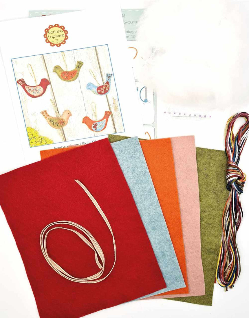 Corinne Lapierre Felt Craft Folk Birds Felt Craft Kit, Corinne Lapierre 619438956898 619438956898