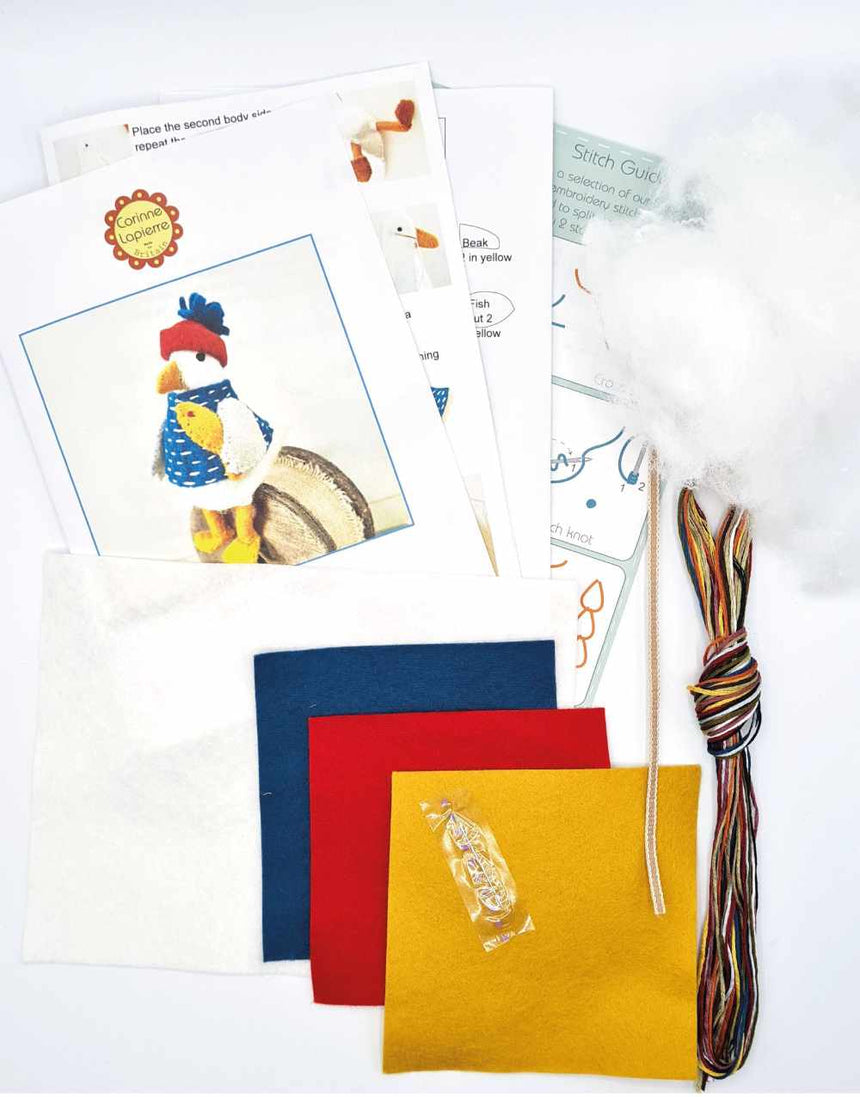 Corinne Lapierre Felt Craft Sam the Seagull Felt Craft Mini Kit, Corinne Lapierre 0619438956904 619438956904