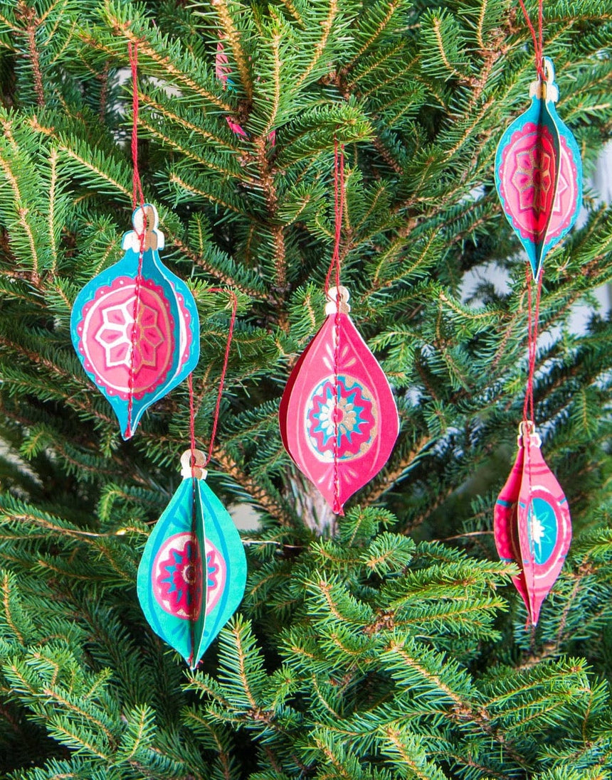 East End Press Christmas Decoration Christmas Bauble Paper Decorations, East End Press 13747