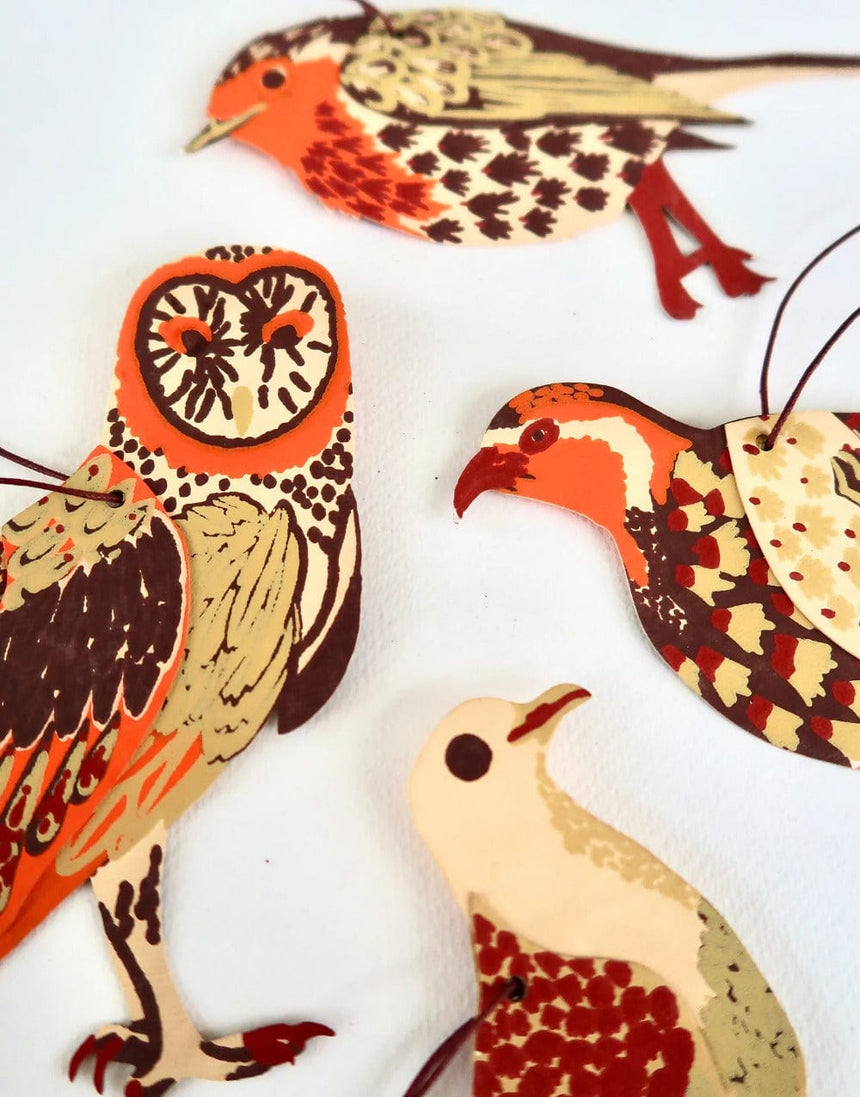 East End Press Christmas Decoration Winter Bird Paper Decoration, East End Press 13782