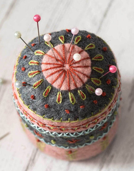 Corinne Lapierre Embroidery Pin Cushion Embroidered Felt Craft Kit by Corinne Lapierre 0608603782653 608603782653