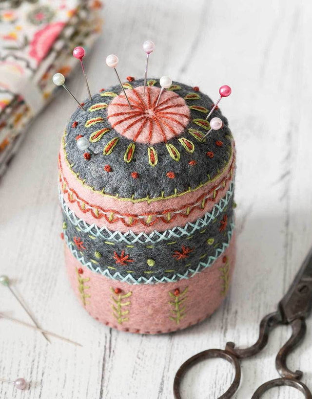 Corinne Lapierre Embroidery Pin Cushion Embroidered Felt Craft Kit by Corinne Lapierre 0608603782653 608603782653