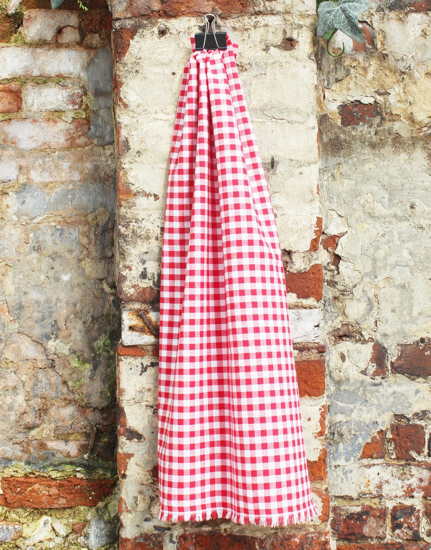 Small Red Gingham Cotton Fabric