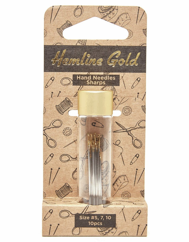 Not Specified Needles Sharps Hand Sewing Needles in Glass Tube #5, 7, 10, Hemline Gold 9317385314310 9317385314310