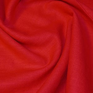 Not Specified Linen Red / Plain Red Linen Fabric 04414.010-0012