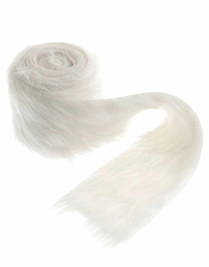 Not specified Ribbon & Trimming White Faux Fur Christmas trim, 2m x 80mm 5029784741508 5029784741508