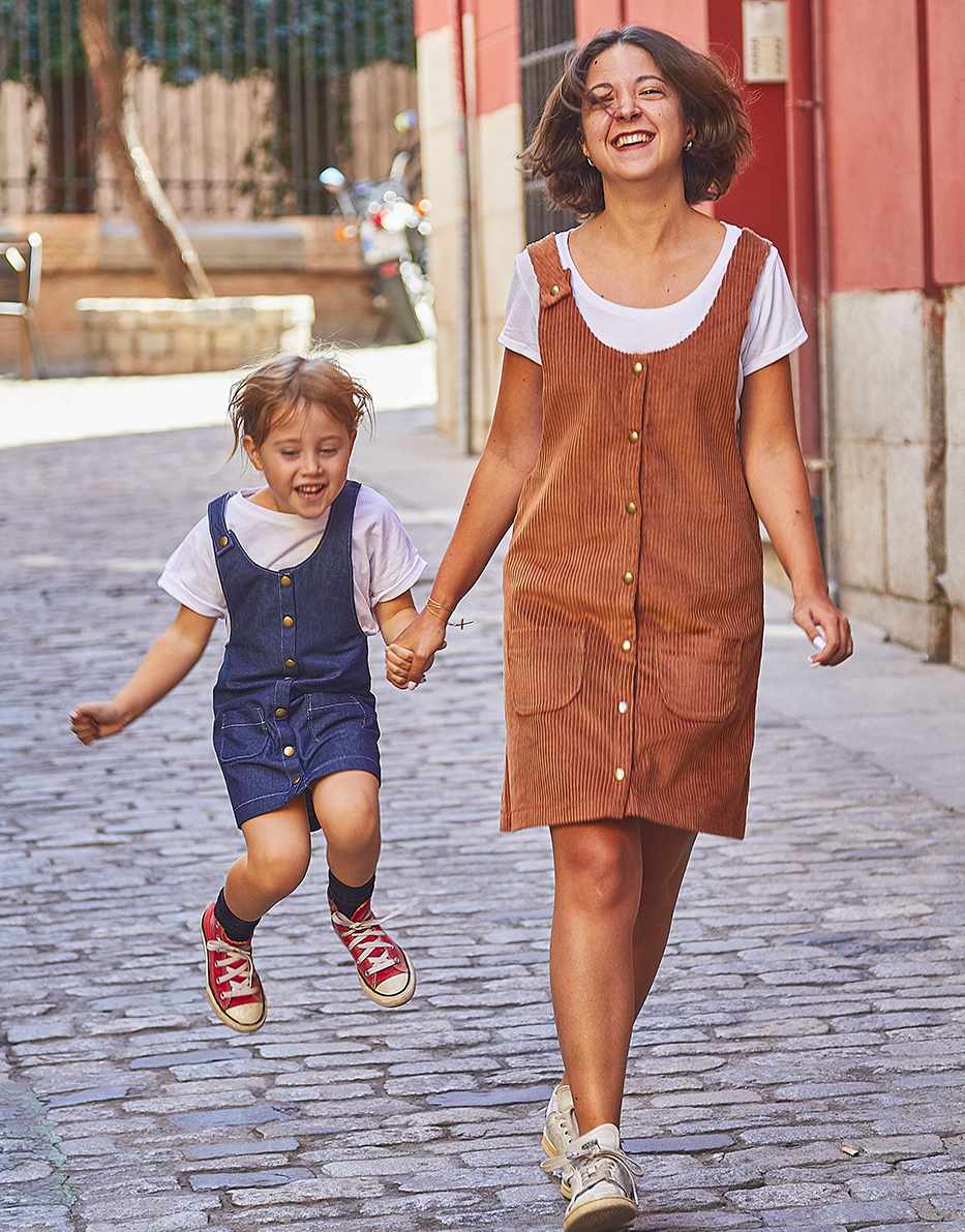 Woman's Toronto Pinafore Dress Sewing Pattern, Ikatee Clothkits