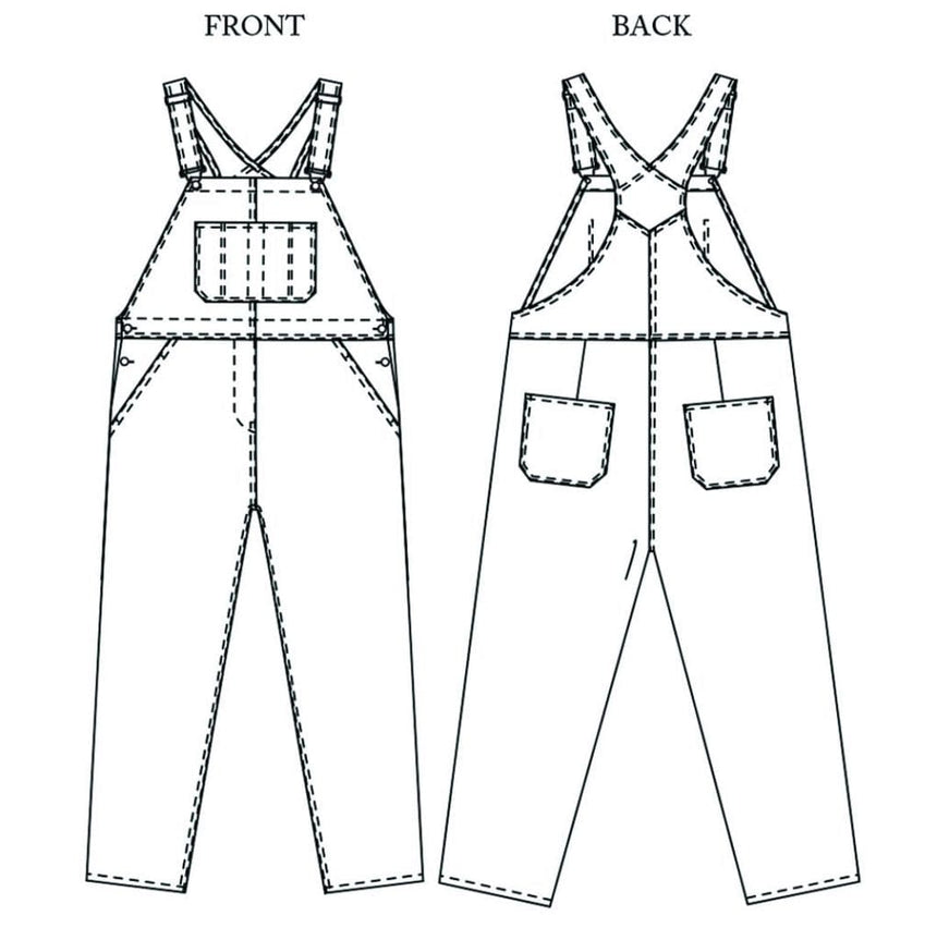 Not Specified Women's Dressmaking Kit Denim Harlene Dungarees Dressmaking Kit, Merchant & Mills