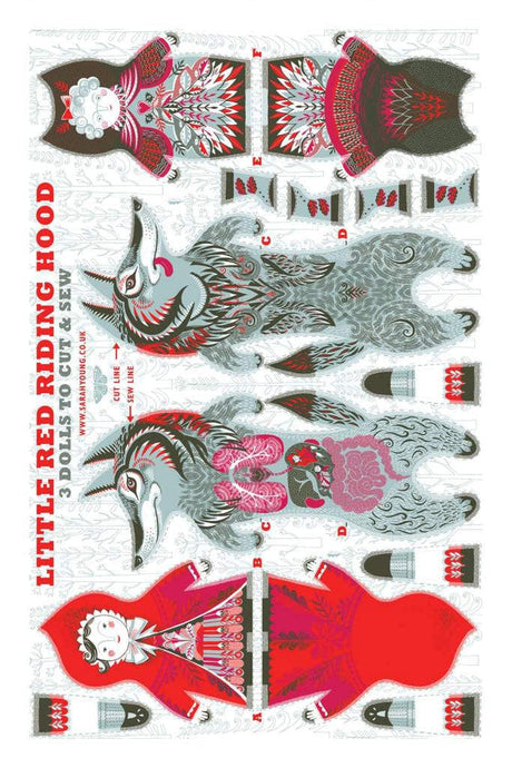 Sarah Young Sewing Kits Little Red Riding Hood Tea Towel / Cut & Sew Kit by Sarah Young 11253