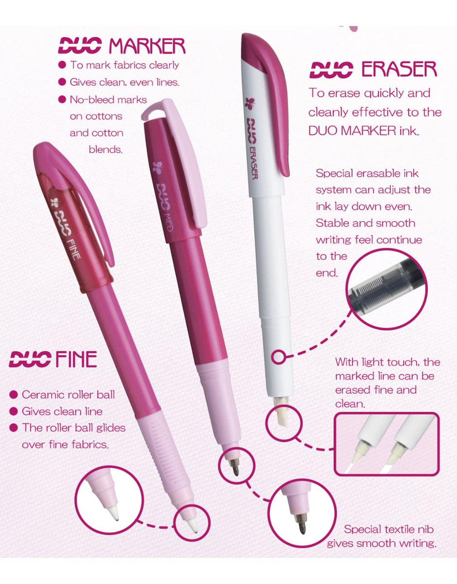 Sewline Duo Fabric Marker and Eraser Clothkits