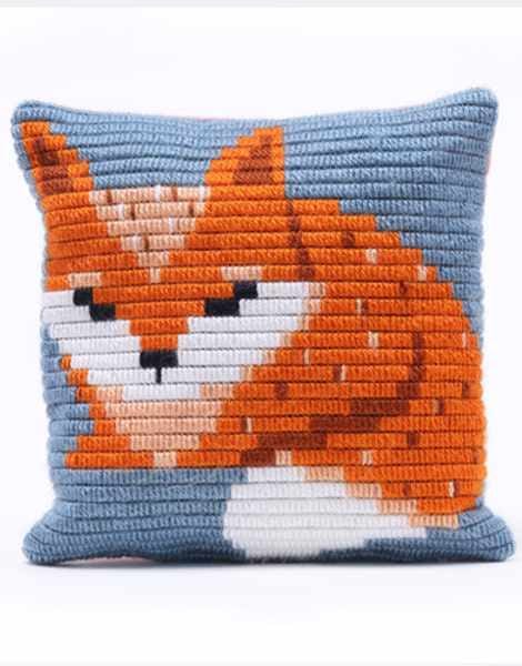 Sozo Children's Craft Kits Fox Pillow Needlepoint Kit, Sozo DIY 0608631393555 0608631393555