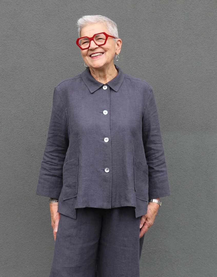 Harlow Shirt Jacket Sewing Pattern, Tessuti Clothkits