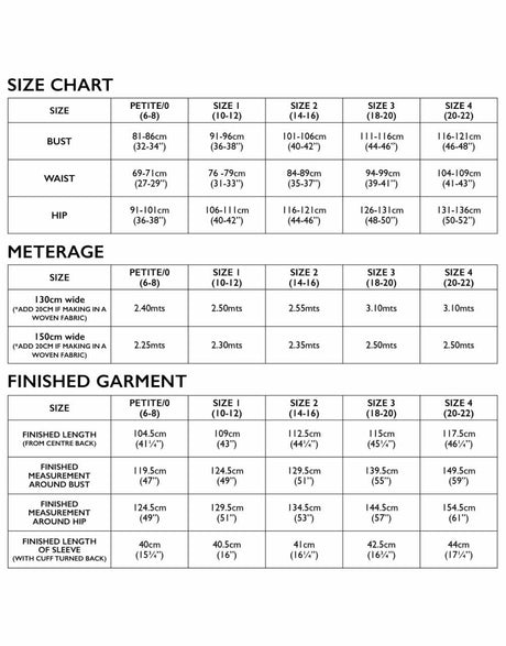 Tessuti Coats & Jackets Florence Coat Sewing Pattern, Tessuti 14066